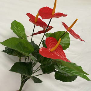 Plantas Artificiales <span class=keywords><strong>de</strong></span> Fábrica, 18 Palmeras Rojas, 12 Plantas Artificiales <span class=keywords><strong>de</strong></span> <span class=keywords><strong>Oreja</strong></span> <span class=keywords><strong>de</strong></span> <span class=keywords><strong>Elefante</strong></span> con 12 Ramas, Pequeña <span class=keywords><strong>Planta</strong></span> Artificial en Maceta para Decoración del Hogar - Product Image 4