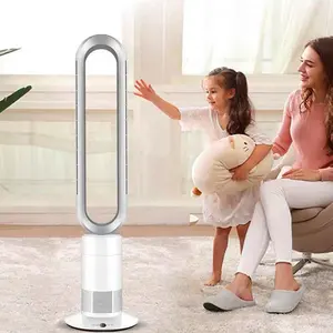 ANGEL 40 Inches Height 45W Oval Shape Rechargeable MuteTiming Bladeless Stand Fan with Remote Control, Electric Fan