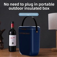 Coffret Cadeau Luxe Léger pour Vin Rouge Haut de Gamme 10L, Bière, avec Pack Glace Réfrigérant et Matériau PP Peint par Pulvérisation, Emballage Cadeau et Isotherme