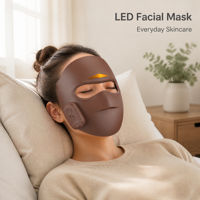 Masque facial en silicone à lumière rouge LED, double usage maison/salon/SPA, appareil de soin du visage avec bandeau réglable