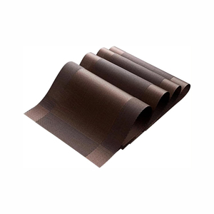 4 or 6 Pcs Per Pack Dinning <b>Table</b> Tableware <b>Place</b> <b>Mats</b> Oil-proof Heat Resistant Wipeable Waterproof Vinyl Woven PVC Placemat - Product Image 1