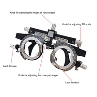 Professional Optometry Trial Frame Set Adjustable PD 48-80mm Lightweight Aluminum Alloy for Eye Clinic & Optical Shop AF-4880A