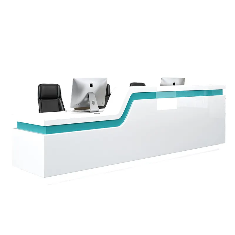 Moderne Designs hochwertige Office Front Counter Rezeption l-förmige weiße Rezeption