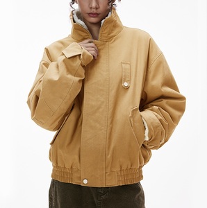 <span class=keywords><strong>Veste</strong></span> unisexe en maille polaire unie pour l'hiver, style vintage, <span class=keywords><strong>tendance</strong></span>, polyvalente, avec fermeture éclair imprimée et logo, coupe-vent, directement du fabricant - Product Image 3