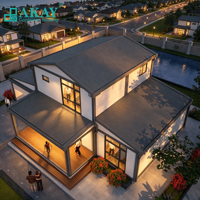 Maison conteneur extensible de luxe AKAY 20ft 40ft, villa préfabriquée à assemblage rapide, maison modulaire à structure en acier préfabriquée 3 chambres