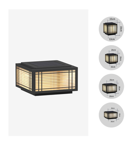 Cổng chính năng lượng mặt trời trụ cột ánh sáng năng lượng mặt trời Powered vườn ngoài trời IP65 không thấm nước bài hàng rào Đèn Ngoài Trời năng lượng mặt trời cột đèn - Product Image 6