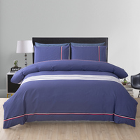 Housse de couette et de couvre-lit imprimée anti-boulochage haute densité, résistante aux plis, pour lit Queen et King Size, idéale pour les chambres d'hôtel