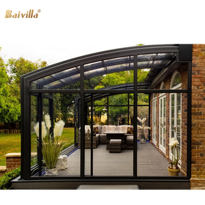 Chất lượng cao cong sunroom loạt nhôm ngoài Trời Mặt Trời phòng kính nhà mùa đông vườn Patio hồ bơi boong sunroom mở rộng - Product Image 2