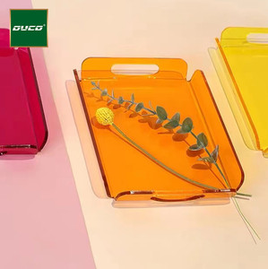 Benutzer definierte transparente Acryl Obst tablett Großhandel integrierte Hot Bending Acryl Tablett Spritzguss Hotel Gebäck Obst platte - Product Image 4