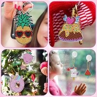Kit DIY de porte-clés attrape-soleil en forme de cheval, girafe, Jack Skellington, avec peinture diamant, en acrylique et résine, thème Noël Caramel