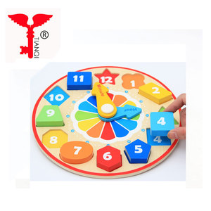 Nouveau <span class=keywords><strong>horloge</strong></span> éducative <span class=keywords><strong>3d</strong></span> puzzles en bois pour enfants - Product Image 1