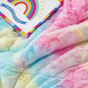 Couverture de lit en flanelle Sherpa réversible, douce, chaude et épaisse, personnalisée tie-dye, moelleuse et duveteuse, pour chambre de filles - Product Image 5