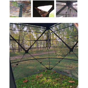 Camuflaje portátil para exteriores con vista de 360 grados Tienda de campaña en perspectiva Capas dobles para 2 personas para acampar Caza Tene - Product Image 5