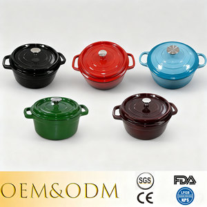 Wholesale Enamel Dutch Oven Casserole Pot Sauce Pot Cooking Kit Heavy Duty <strong>Multi</strong> <strong>Functional</strong> <strong>Cookware</strong> Set Pot Utensils - Product Image 2