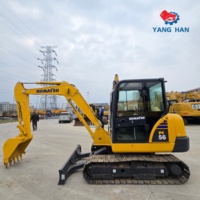 Excavatrice hydraulique Komatsu PC56 d'occasion, 5,3 tonnes, pour travaux de construction