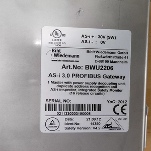 Bihl + Wiedemann เกตเวย์ PROFIBUS Asi-3 Bwu2206พร้อมจอมอนิเตอร์ความปลอดภัยในตัว1 - Product Image 5