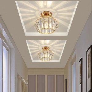 <span class=keywords><strong>Plafonnier</strong></span> LED encastré en cristal pour couloir, style nordique, suspension créative unique, petite lampe pour <span class=keywords><strong>hall</strong></span> <span class=keywords><strong>d</strong></span>'<span class=keywords><strong>entrée</strong></span>, doré/noir - Product Image 1