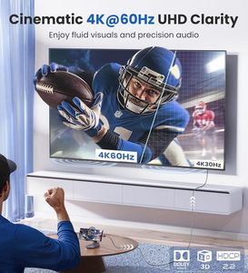 Câble USB C vers <span class=keywords><strong>HDMI</strong></span> 6 pieds 4K60Hz USB 3.1 Type C vers <span class=keywords><strong>HDMI</strong></span> 2.0 pour la maison, le bureau, Thunderbolt 3 4, iPhone, Mac Pro, S8, noir - Product Image 3