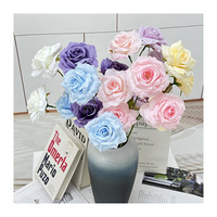 Fleur de fête à la maison réaliste pas cher décorations de mariage en vrac artificielles pour la réception fleur de rose artificielle