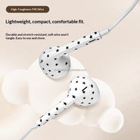 Écouteurs filaires USB Type C personnalisés avec motif étoile mignon, semi intra-auriculaires avec micro pour smartphone Samsung – Vente en gros