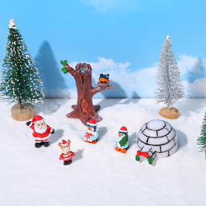 Figuras Decorativas de Resina de Santa Claus, Pingüino y Reno, Miniaturas de Paisaje Nevado, Adornos DIY para Casa de Nieve, Figuras Navideñas para Interiores - Product Image 3