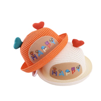 Детские Мультяшные солнцезащитные Пляжные шапки flanging для мужчин и женщин, летние детские шапки от солнца в виде любящих щупальцев, детская шляпа в рыбацком стиле