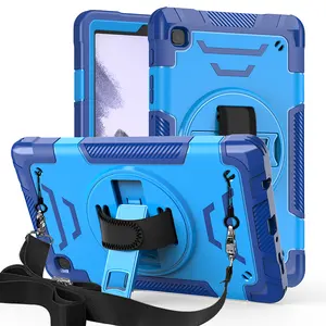 Funda protectora resistente para tableta con empuñadura giratoria 360 para Samsung Galaxy Tab A7 Lite T220 T225, funda para tableta para niños