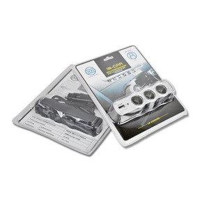 Adaptateur allume-cigare de voiture 1 à 3 ports avec sortie USB 60W, chargeur de voiture noir - Product Image 2