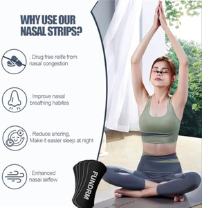 Bandes nasales transparentes noires extra-fortes pour soulager la congestion nasale et favoriser la respiration contre le ronflement - Product Image 4