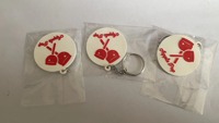 Porte-clés en caoutchouc PVC souple 2D avec logo personnalisé, impression silicone personnalisée, écologique, durable, pour cadeaux promotionnels
