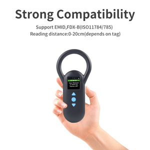 Lector RFID de animales de 134,2 Khz, escáner de microchip de mano para perros y gatos, Chip de vidrio con USB/lector de microchip de animales de diente azul - Product Image 6