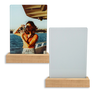 Vente en Gros Usine <span class=keywords><strong>Cadre</strong></span> Photo en <span class=keywords><strong>Verre</strong></span> Trempé <span class=keywords><strong>Personnalisé</strong></span> à Sublimation avec Lumière LED, Formats 6x6 et 6x8 Pouces - Product Image 4