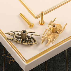 Maniglia per Porta in Ottone a Forma di Scarabeo Gigante Finto, Maniglie Vintage a Forma di Insetto e Ganci <span class=keywords><strong>da</strong></span> Parete in Rame per Arredamento Casa - Product Image 5