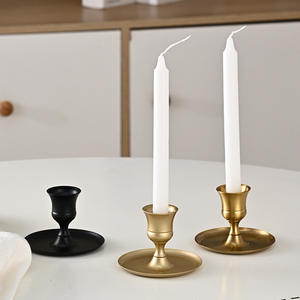 Support de bougie en métal de style européen rétro, finition <span class=keywords><strong>peinture</strong></span> cuite, couleur noire, pour décoration intérieure, accessoires de photographie, Chine YS - Product Image 3