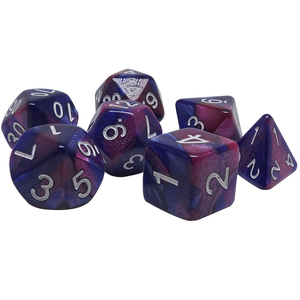 Tùy chỉnh màu sắc DND xúc xắc Set-7-mảnh đa diện RPG xúc xắc cho bàn trò chơi, hồng & trắng long lanh Acrylic xúc xắc - Product Image 2