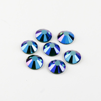 En gros SS4 6 8 10 12 16 20 sur 100 Couleurs Cristal Strass Émeraude Ronde AB Verre À Dos Plat Strass Pour Nail Art