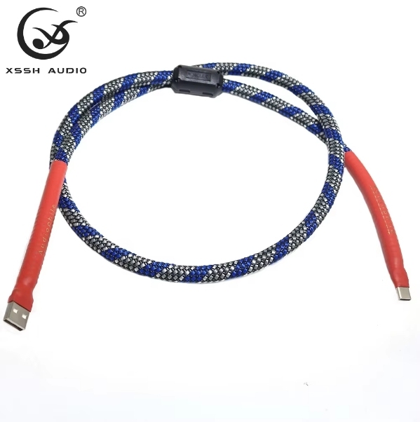 Fast Transmission XSSH DIY OEM USB Type-C Cable HiFi USB a to C Audio Extension Data Cable for DAC Mobile Tablet USB 2.0 Cable