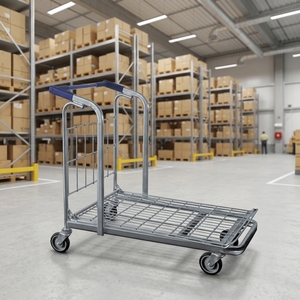 Chariot de transport pliable en acier robuste <span class=keywords><strong>SXE</strong></span>-3, meilleur prix, pour supermarchés, déménagements et entrepôts - Product Image 6