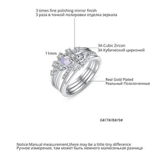 LUOTEEMI Trendy <span class=keywords><strong>Couple</strong></span> plaqué or blanc Rhodium Combinaison de la bague pour l'éternité de l'amour véritable Bague Turquie - Product Image 3