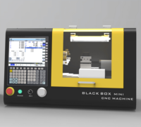 CTMACH Mini Tour CNC de table modèle boîte noire haute précision pour contrôleur, pour usage scolaire, laboratoire et domestique