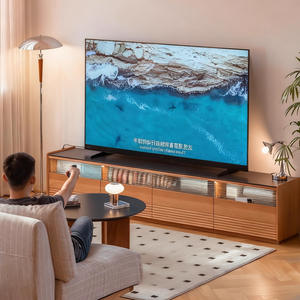 Meuble TV Liuyan en bois de cerisier massif, meuble TV de 2,1 m x 2,3 m avec rangement, meubles de salon - Product Image 2