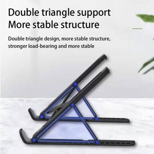 Support de tablette et de téléphone portable pliable 2 en 1 avec élévateur réglable, support de bureau portable, ventilateur de refroidissement - Product Image 4