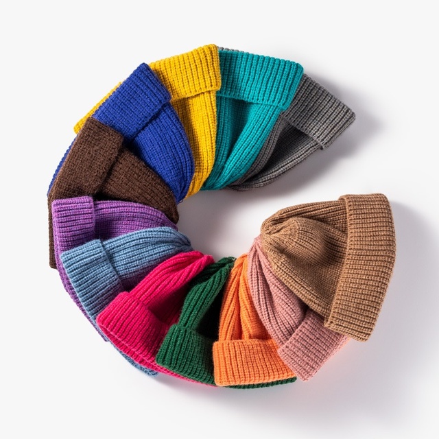 Wholesale Customizable Men's Knitted Hats Women's Slouchy Ski Beanie Winter Warm Cap Trendy Unisex Ribbed Soft Beanies Hat