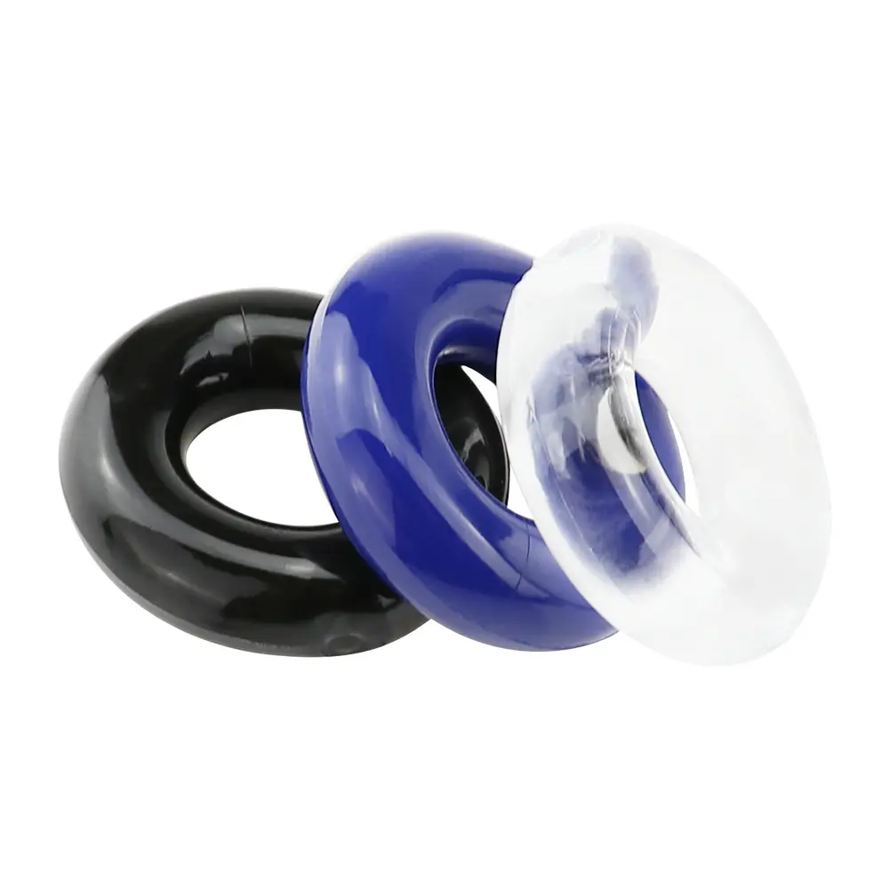 Custom High Quality Food Grade Elastic Silicone Cock Ring silicon Set For Delay Ejaculation Training