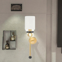Appliques murales LED modernes de luxe en fer chromé doré avec lumière blanc chaud 2700K pour salle de bain, villa, hôtel