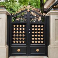 Extérieur personnalisé de haute qualité-Porte de jardin coulissante en métal Portes de jardin en aluminium Porte de jardin