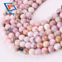Piedra preciosa de ópalo Rosa Natural genuina, cuentas redondas sueltas de 6/8/10mm para la fabricación de joyas