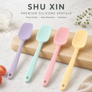 Spatule en silicone de qualité alimentaire résistante à la chaleur avec logo personnalisé, spatule antiadhésive monobloc pour mélanger la crème et les gâteaux, idéale pour la pâtisserie - Product Image 1