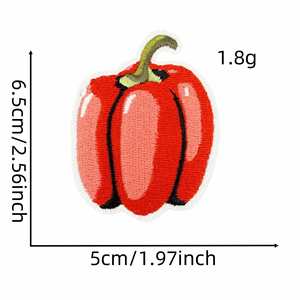 Nuevo Parche Termoadhesivo Bordado de la Serie Rojo y Negro con diseños de Corazón, Hola, Sandía, Cereza, Sombrero, Bicicleta y Búho para Decoración - Product Image 4