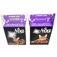 Caja de embalaje corrugada de 12kg resistente al por mayor para arena para gatos, arena fuerte, correo, laminación mate, carpeta de envío de arena para gatos